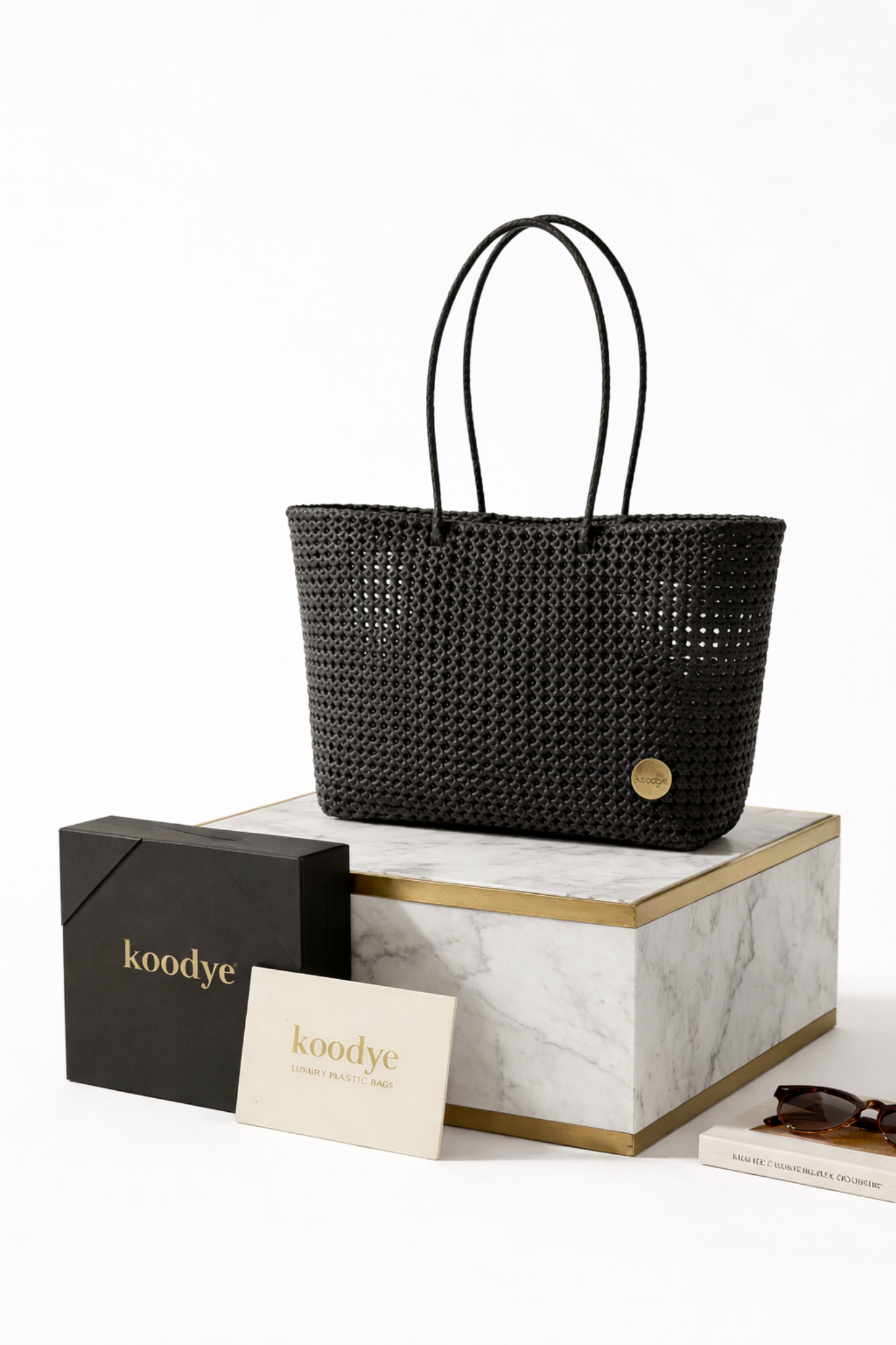 Studio Weave — handwoven open lattice tote